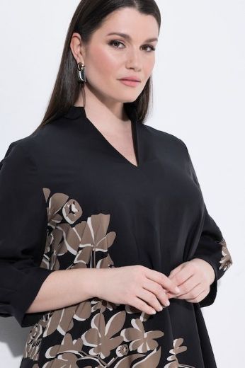 Moda za polnejše Halina midi 3/4 rukava V ovratnika plus velikost, xxl, Ulla Popken in Johann Popken (JP1880)