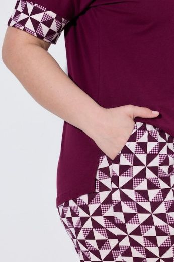 Moda za polnejše Pidžama dvodijelna kratkih rukava plus velikost, xxl, Ulla Popken in Johann Popken (JP1880)