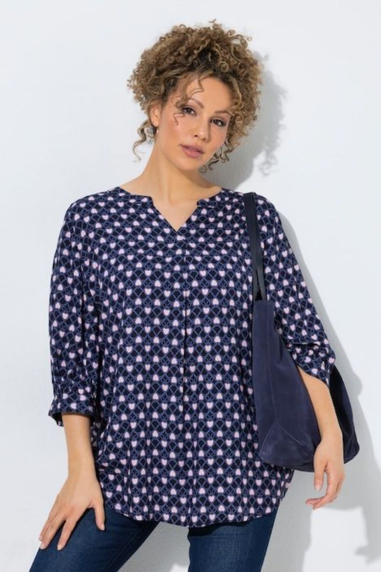 Moda za polnejše Tunika 3/4 rukava A kroja plus velikost, xxl, Ulla Popken in Johann Popken (JP1880)