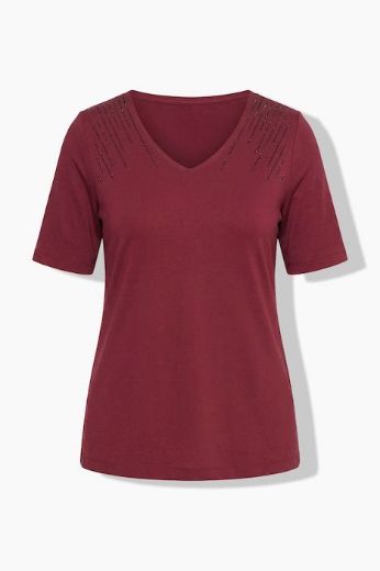 Moda za polnejše Majica kratkih rukava V ovratnika plus velikost, xxl, Ulla Popken in Johann Popken (JP1880)