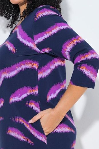 Moda za polnejše Haljina midi 3/4 rukava plus velikost, xxl, Ulla Popken in Johann Popken (JP1880)