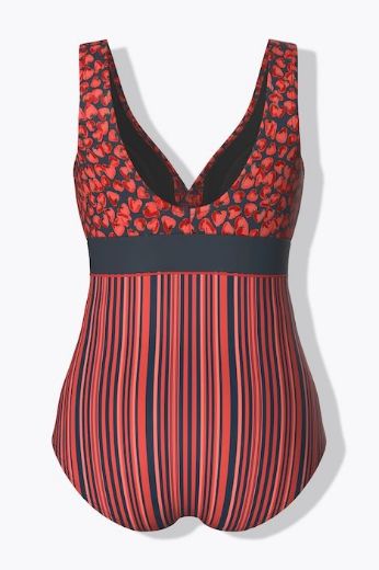 Moda za polnejše Kupaći kostim jednodijelni plus velikost, xxl, Ulla Popken in Johann Popken (JP1880)