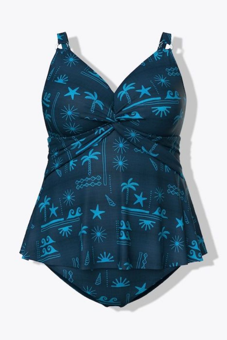Moda za polnejše Kupaći kostim tankini plus velikost, xxl, Ulla Popken in Johann Popken (JP1880)