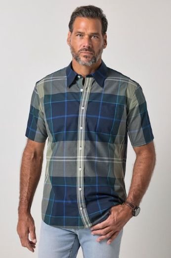 Moda za polnejše Košulja karirana kratkih rukava plus velikost, xxl, Ulla Popken in Johann Popken (JP1880)