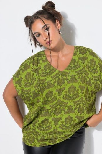 Moda za polnejše Bluza kratkih rukava V ovratnika plus velikost, xxl, Ulla Popken in Johann Popken (JP1880)