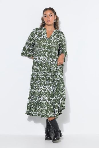 Moda za polnejše Haljina maxi 3/4 rukava plus velikost, xxl, Ulla Popken in Johann Popken (JP1880)