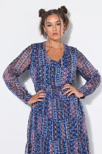 Moda za polnejše Haljina midi dugih rukava plus velikost, xxl, Ulla Popken in Johann Popken (JP1880)