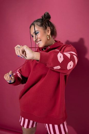 Moda za polnejše Majica dugih rukava s kapuljačom plus velikost, xxl, Ulla Popken in Johann Popken (JP1880)