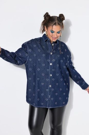 Moda za polnejše Košulja dugih rukava traper plus velikost, xxl, Ulla Popken in Johann Popken (JP1880)