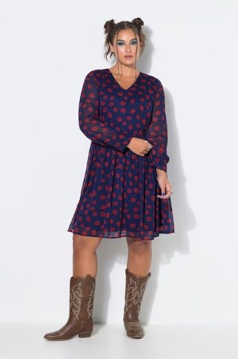 Moda za polnejše Haljina dugih rukava A kroja plus velikost, xxl, Ulla Popken in Johann Popken (JP1880)