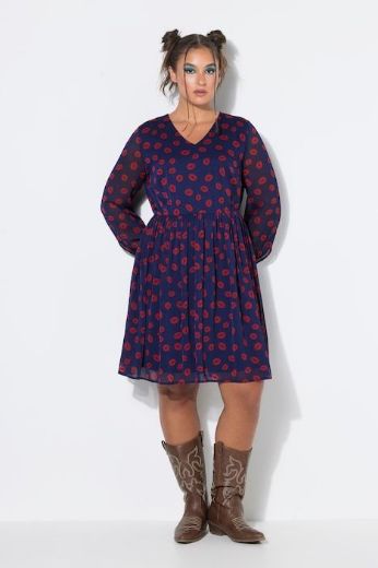 Moda za polnejše Haljina dugih rukava A kroja plus velikost, xxl, Ulla Popken in Johann Popken (JP1880)