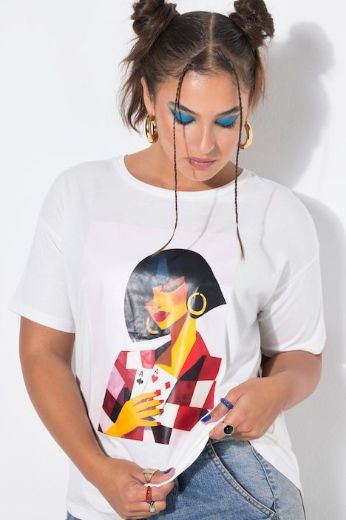 Moda za polnejše Majica kratkih rukava šireg kroja plus velikost, xxl, Ulla Popken in Johann Popken (JP1880)