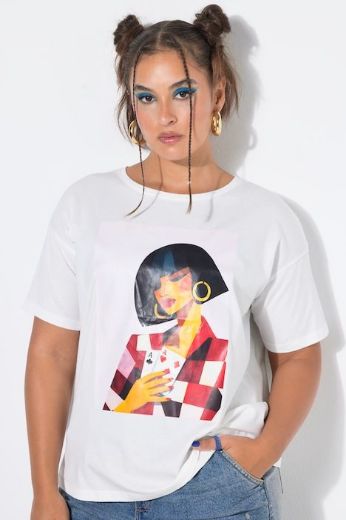 Moda za polnejše Majica kratkih rukava šireg kroja plus velikost, xxl, Ulla Popken in Johann Popken (JP1880)