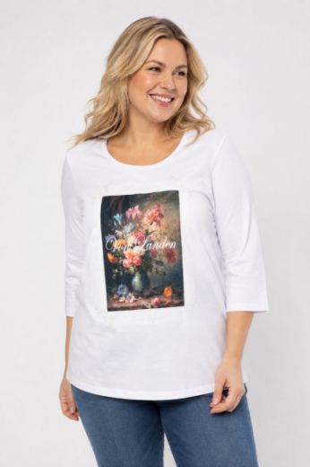 Moda za polnejše Majica 3/4 rukava V ovratnika plus velikost, xxl, Ulla Popken in Johann Popken (JP1880)