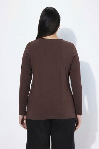 Moda za polnejše Majica dugi rukavi okrugli izrez plus velikost, xxl, Ulla Popken in Johann Popken (JP1880)