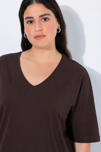 Moda za polnejše Majica V izrez Basic plus velikost, xxl, Ulla Popken in Johann Popken (JP1880)