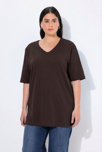 Moda za polnejše Majica V izrez Basic plus velikost, xxl, Ulla Popken in Johann Popken (JP1880)