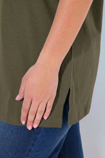 Moda za polnejše Majica V izrez Basic plus velikost, xxl, Ulla Popken in Johann Popken (JP1880)