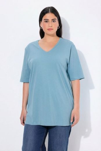Moda za polnejše Majica V izrez Basic plus velikost, xxl, Ulla Popken in Johann Popken (JP1880)