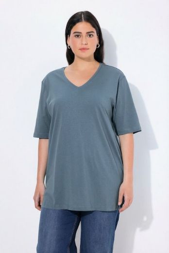 Moda za polnejše Majica V izrez Basic plus velikost, xxl, Ulla Popken in Johann Popken (JP1880)