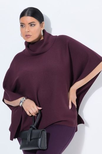 Moda za polnejše Pončo povišenog ovratnika plus velikost, xxl, Ulla Popken in Johann Popken (JP1880)