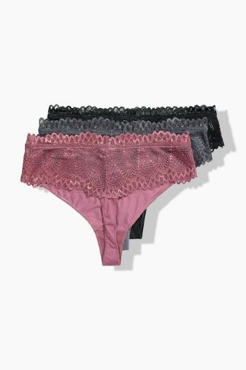 Moda za polnejše Gaćice tange 3 komada plus velikost, xxl, Ulla Popken in Johann Popken (JP1880)