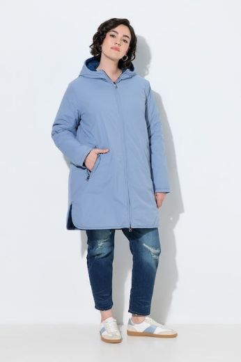 Moda za polnejše Jakna dvostrana vodoodbojna A kroja s kapuljačom plus velikost, xxl, Ulla Popken in Johann Popken (JP1880)