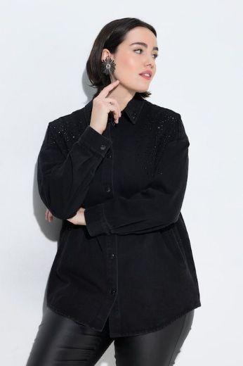 Moda za polnejše Jakna traper dugih rukava  s ukrasima plus velikost, xxl, Ulla Popken in Johann Popken (JP1880)