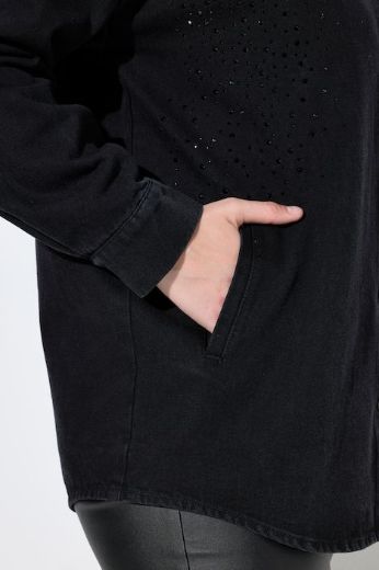 Moda za polnejše Jakna traper dugih rukava  s ukrasima plus velikost, xxl, Ulla Popken in Johann Popken (JP1880)