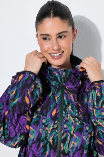 Moda za polnejše Jakna vodootporna s kapuljačom i cvjetnim uzorkom plus velikost, xxl, Ulla Popken in Johann Popken (JP1880)