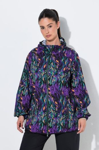 Moda za polnejše Jakna vodootporna s kapuljačom i cvjetnim uzorkom plus velikost, xxl, Ulla Popken in Johann Popken (JP1880)