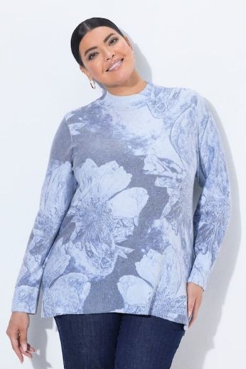 Moda za polnejše Pulover dugih rukava s povišenim ovratnikom i šljokicama plus velikost, xxl, Ulla Popken in Johann Popken (JP1880)