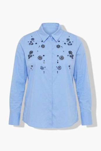 Moda za polnejše Bluza dugih rukava s kragnom i ukrasima plus velikost, xxl, Ulla Popken in Johann Popken (JP1880)