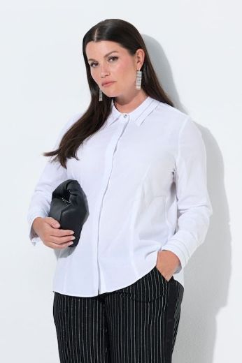 Moda za polnejše Bluza dugih rukava s kragnom i ukrasnim perlicama plus velikost, xxl, Ulla Popken in Johann Popken (JP1880)