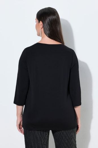 Moda za polnejše Majica 3/4 rukava okruglog izreza s ukrasnim kamenčićima plus velikost, xxl, Ulla Popken in Johann Popken (JP1880)