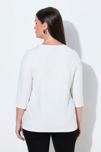 Moda za polnejše Majica 3/4 rukava okruglog izreza s ukrasnim kamenčićima plus velikost, xxl, Ulla Popken in Johann Popken (JP1880)