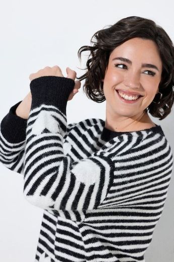 Moda za polnejše Pulover dugih rukava okruglog izreza plus velikost, xxl, Ulla Popken in Johann Popken (JP1880)