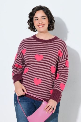 Moda za polnejše Pulover dugih rukava okruglog izreza plus velikost, xxl, Ulla Popken in Johann Popken (JP1880)