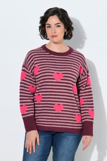 Moda za polnejše Pulover dugih rukava okruglog izreza plus velikost, xxl, Ulla Popken in Johann Popken (JP1880)
