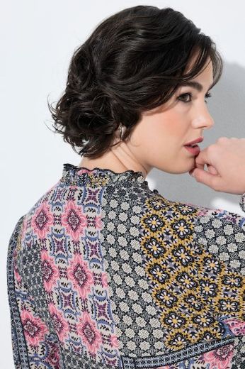 Moda za polnejše Haljina midi dugih rukava A kroja s tunika izrezom plus velikost, xxl, Ulla Popken in Johann Popken (JP1880)