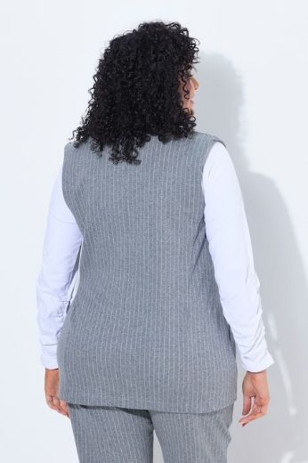 Moda za polnejše Prsluk na tanke pruge s kragnom i vezanjem plus velikost, xxl, Ulla Popken in Johann Popken (JP1880)