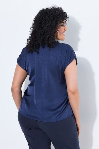 Moda za polnejše Bluza kratkih rukava od satena plus velikost, xxl, Ulla Popken in Johann Popken (JP1880)