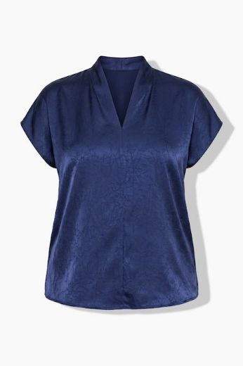 Moda za polnejše Bluza kratkih rukava od satena plus velikost, xxl, Ulla Popken in Johann Popken (JP1880)