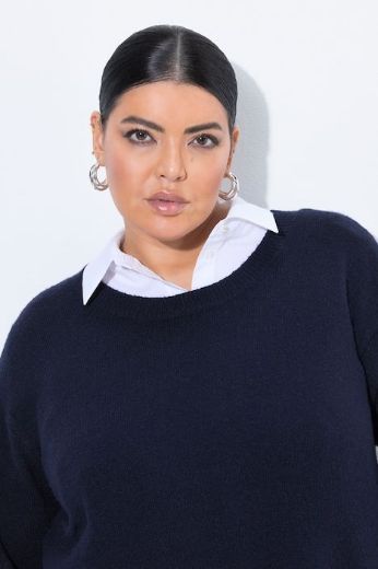 Moda za polnejše Pulover dugih rukava okruglog izreza s vezanjem na leđima plus velikost, xxl, Ulla Popken in Johann Popken (JP1880)