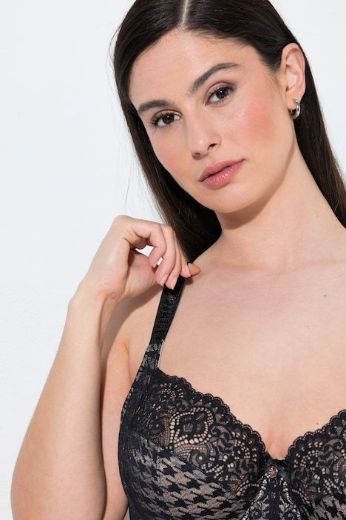 Moda za polnejše Grudnjak sa žicom s čipkastim detaljima plus velikost, xxl, Ulla Popken in Johann Popken (JP1880)