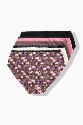 Moda za polnejše Gaćice midi 5 u paketu s čipkastim rubovima plus velikost, xxl, Ulla Popken in Johann Popken (JP1880)