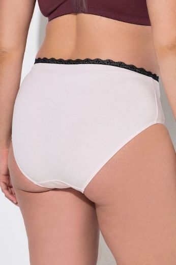 Moda za polnejše Gaćice midi 5 u paketu s čipkastim rubovima plus velikost, xxl, Ulla Popken in Johann Popken (JP1880)