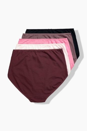 Moda za polnejše Gaćice maxi 5 u paketu s cvjetnim motivom plus velikost, xxl, Ulla Popken in Johann Popken (JP1880)