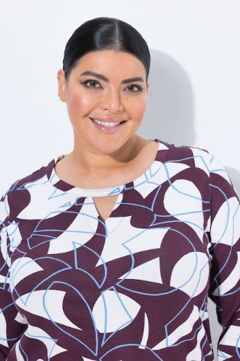 Moda za polnejše Majica 3/4 rukava okruglog izreza s uzorkom plus velikost, xxl, Ulla Popken in Johann Popken (JP1880)