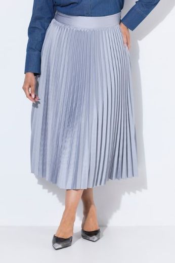 Moda za polnejše Suknja plisirana satenska A kroja elastičnog struka plus velikost, xxl, Ulla Popken in Johann Popken (JP1880)